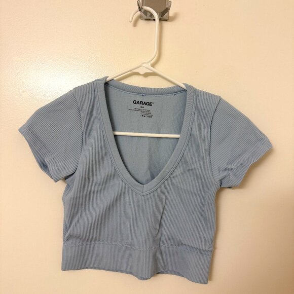 Garage Crewneck Cropped T-Shirt Size M - Picture 1 of 3